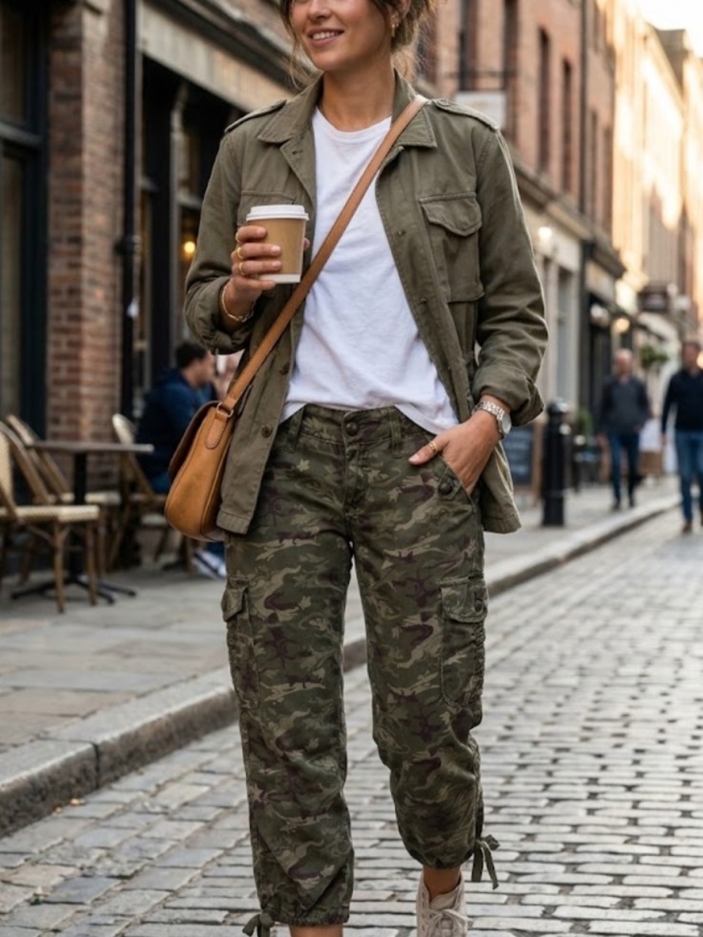 Levi's Olive Green Camo Cargo Joggers